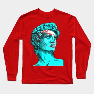 David Skull Interactive Red&Blue Filter T-Shirt #2 Long Sleeve T-Shirt